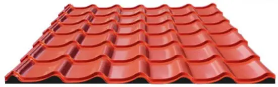 profil rött plåttak areco